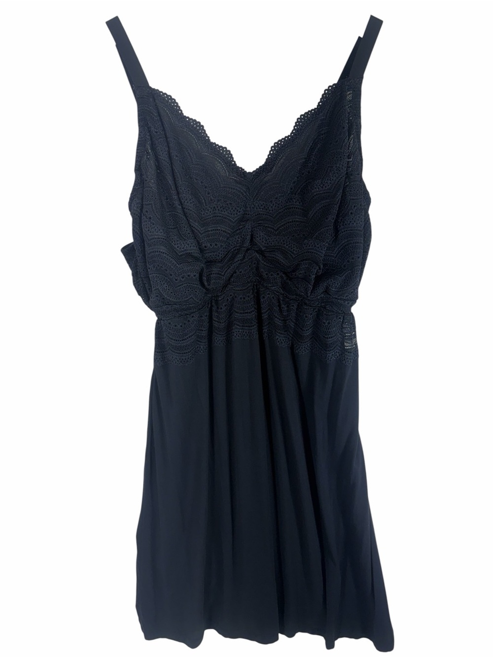 CASABELLA Women’s Lace Trim Sleep Slip - Black size xl